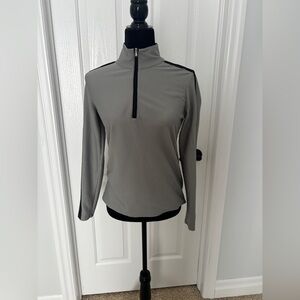 Ralph Lauren Quarter Zip Stretch Jersey- Grey and Black